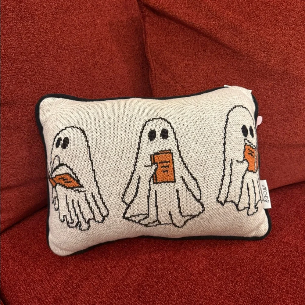 Ghosts Ghost Reading Book Books Pillow Halloween Fall Goblin & Ghoul Viral